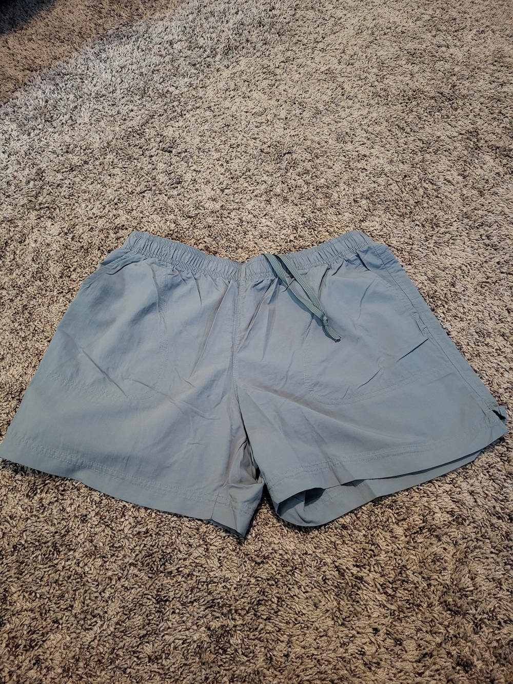 Columbia Light Teal Green Drawstring Active Shorts